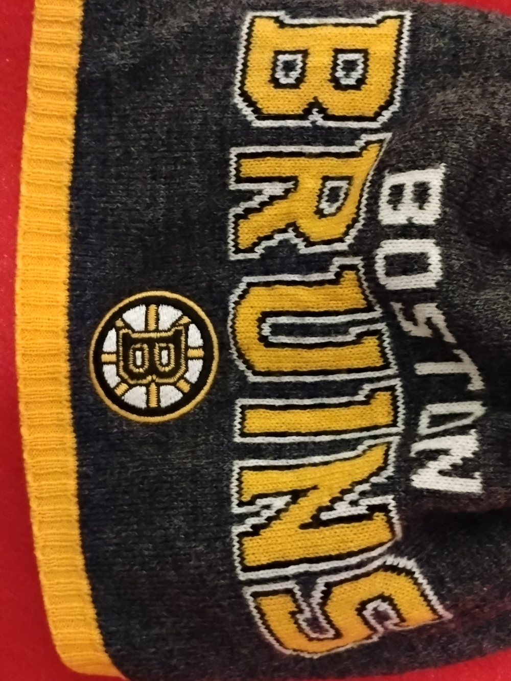 Men's Knit Beanie - Black and Gold Boston Bruins